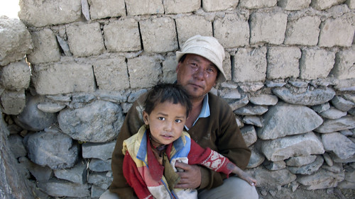 Father and child at Alchi