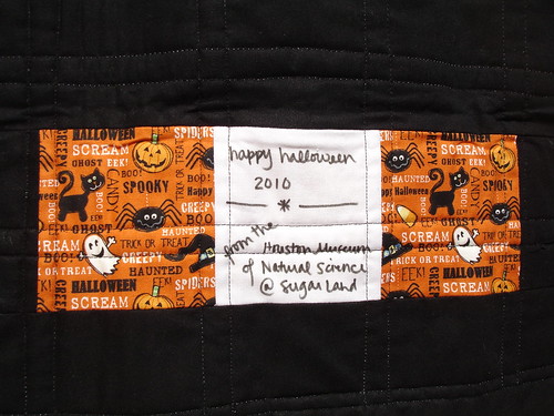 Halloween Mini Quilt - Label