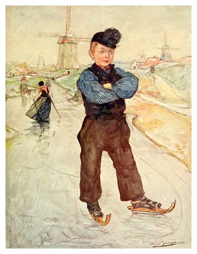 023-Un muchacho campesino de Veere patinando-Holland (1904)- Nico Jungman
