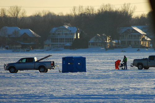ice fishing men