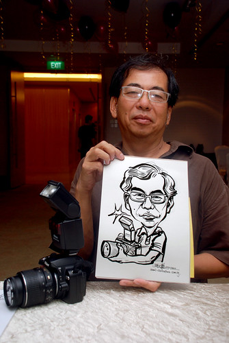 caricature live sketching for birthday party 220110 - 5