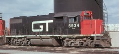 The Grand Trunk Western Elsdon Yard locomotive terminal. Chicago Illinois. 1977.