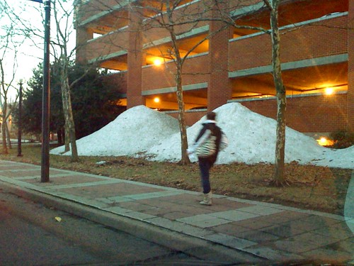 Piles of Snow at Wheaton Metro