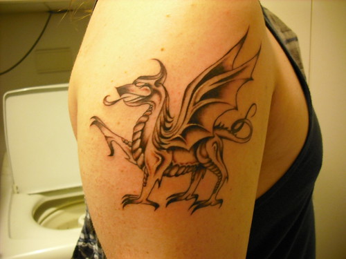 Welsh Dragon Tattoo by Lazarus Tattoo