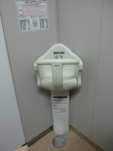 child restraining device in the bathroom