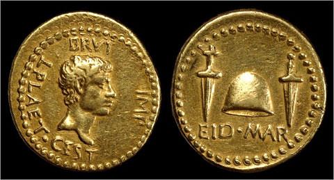 Roman gold Eid Mar coin