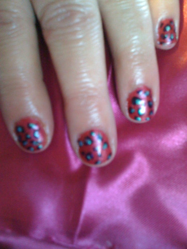 Pink leopard natural nail designs