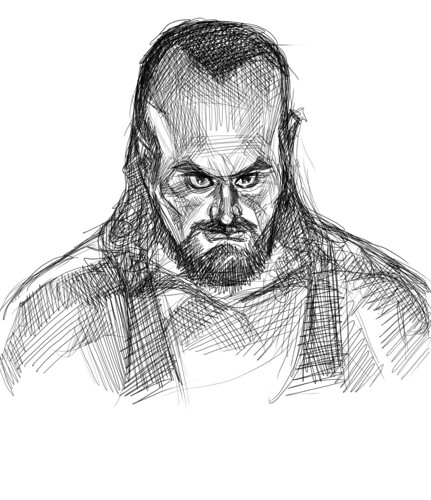 digital sketch of Undertaker - 1
