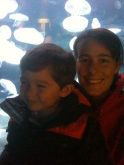 Hanging out in front of Mommys favorite -- Jellyfish!