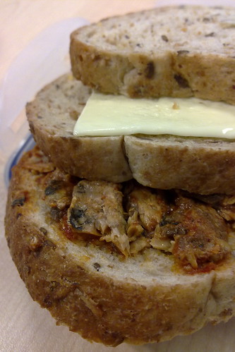 Sardine and cheese sandwich