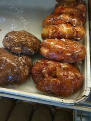 Cherry and apple fritters at Donut Nook