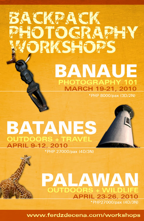 Backpack Photography Banaue, Batanes, Palawan