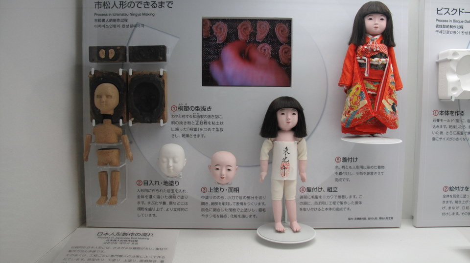 Stages of the doll making. The completed Kimono clad doll on the right looks wonderful.