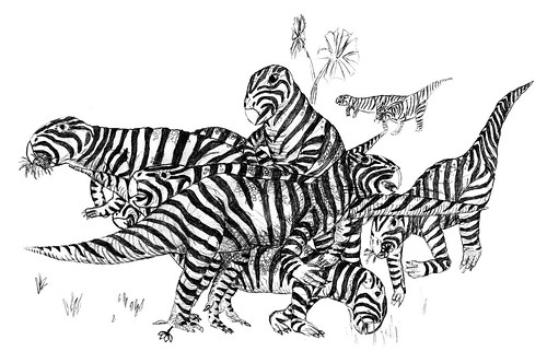 Pictures Of Dinosaurs To Color. variety of dinosaurs with