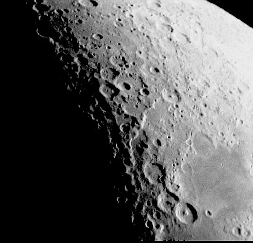 An image by David Dench (d.j.dench@hud.ac.uk) of the same area the previous night 
Copied with permission from his webpage.

The two images above are each as they came from the cameras and should be flipped to match uninverted moon maps.