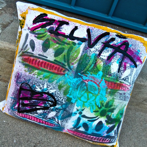 Graffiti Pillow by Silvia