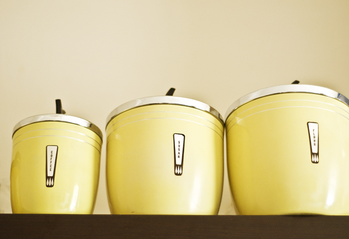 yellow canisters