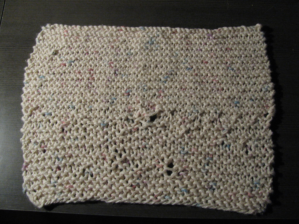 My very first knitting project - a washcloth