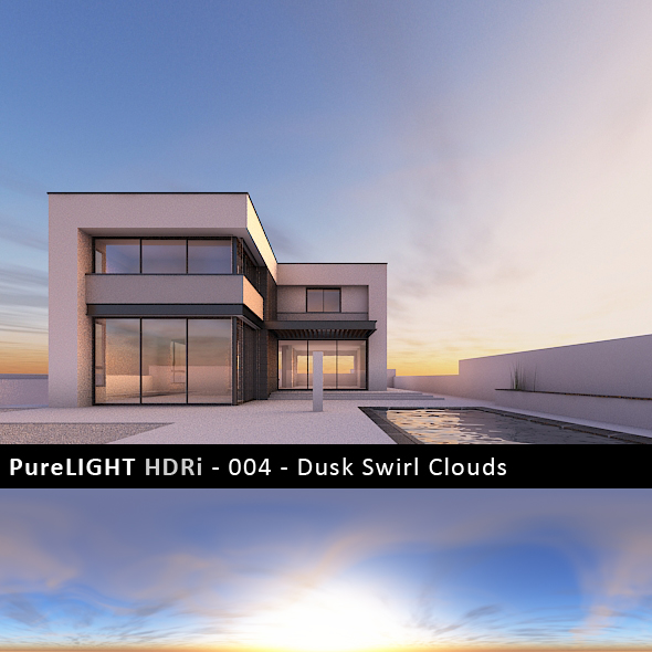 PureLIGHT HDRi 004 - Dusk Swirl Clouds