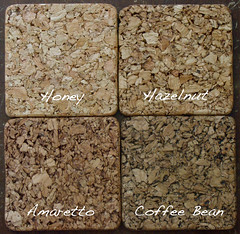 cork shade options for tile coasters