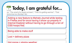 Mahalo Journal - autogrowing input boxes