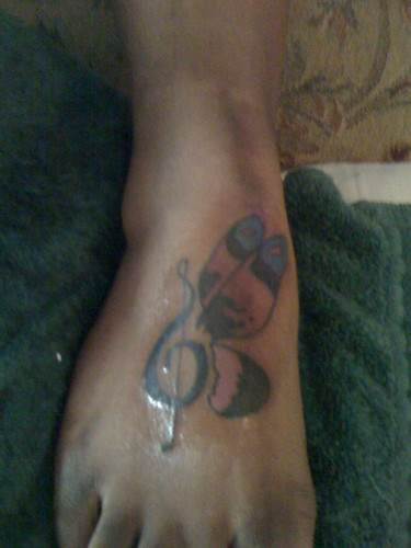 Butterfly music note Myeisha foot wife co worker