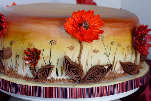 Fall flowers cake0022