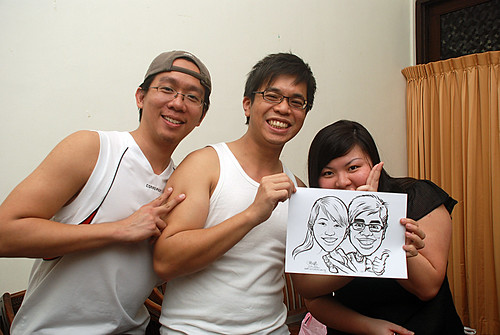 caricature live sketching for birthday party 020'12010 - 5a