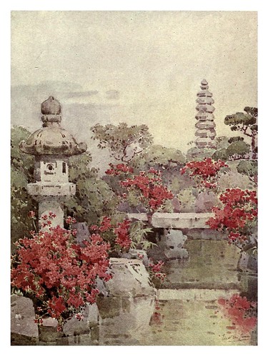 005- Azaleas en un jardin de Kioto-The flowers and gardens of Japan (1908)-  Ella Du Cane