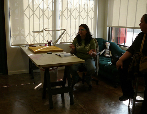Carol Es in her studio