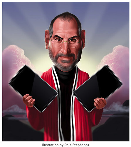 Steve "Moses "Jobs Delivers Tablet