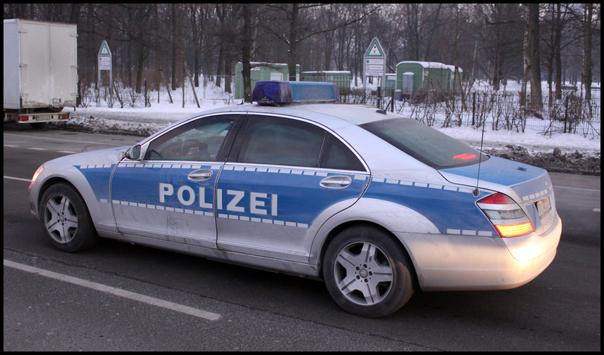 an ordinary police car then just to show'yeah we are the great Germany