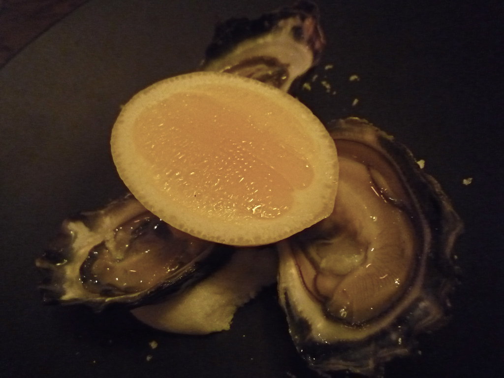 Trio of Moonlight Flat oysters