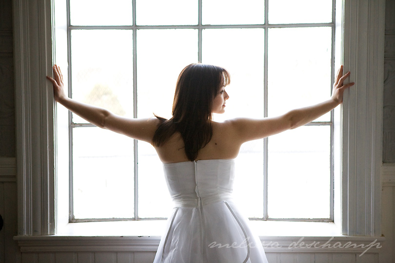 Bride in window 2