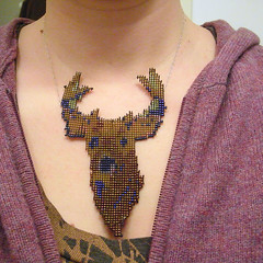 deer head necklace