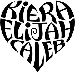 "Kiera", "Elijah", & "Caleb" Heart Design