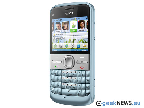 nokia e5 white. Nokia E5 Sky Blue
