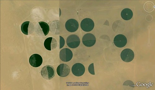 Regadíos Pivot en Sulayel (copyright Google Earth)