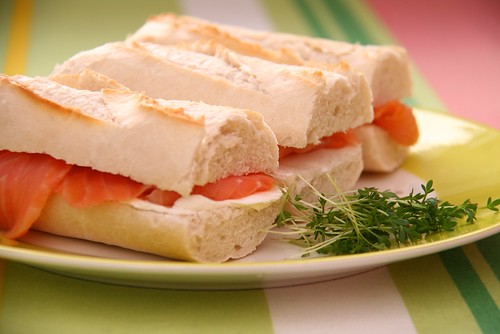 Salmon Cream Cheese Sandwich