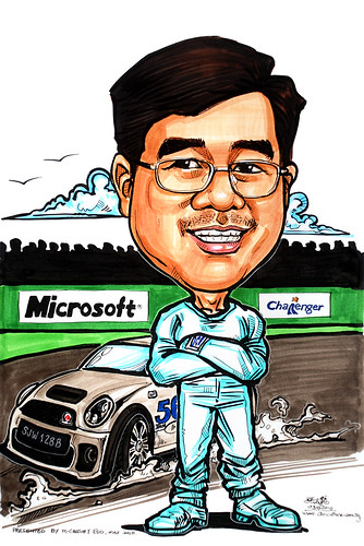 Caricature for Microsoft Challenger racer