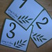 Green Olive Branch Leaves Themed Wedding Table Numbers