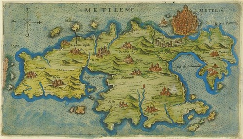 Metileme - map of Mytilene, Greece