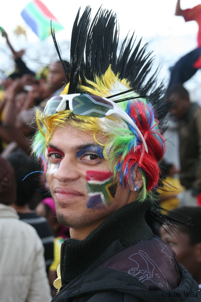 Mundial Sudáfrica hinchas freak plumas
