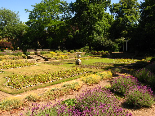 The Sunken Garden, Cannizaro Park, in Summer
