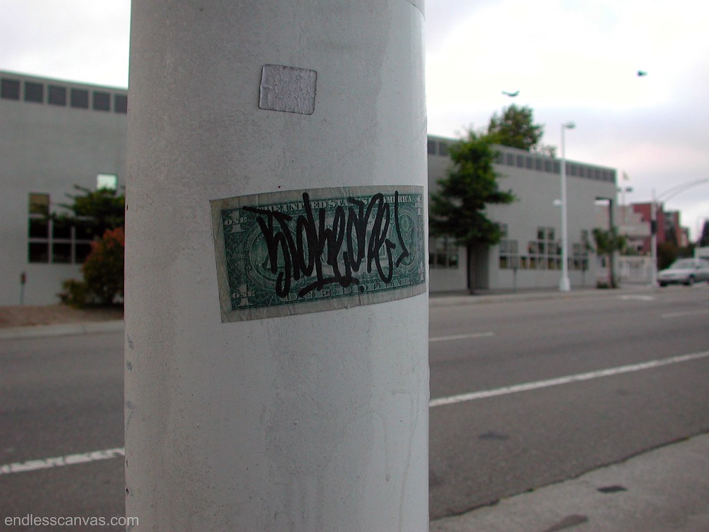 MONEY, BROKE, PTV, Street Art, Graffiti, Oakland