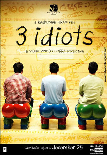 3 Idiots movie poster by FontShop Benelux.