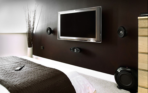 LCD TV and sound installation