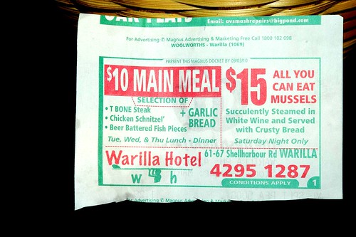 Warilla Hotel $15 All You Can Eat Mussells. Shop-A-Docket