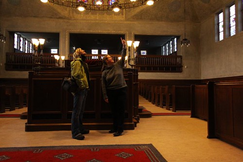 Me and Esly in the synagogue...