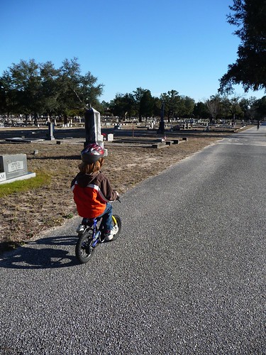 Riding at Milton Cemetery